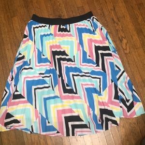 Worthinhton patterned and pleated skirt (L)